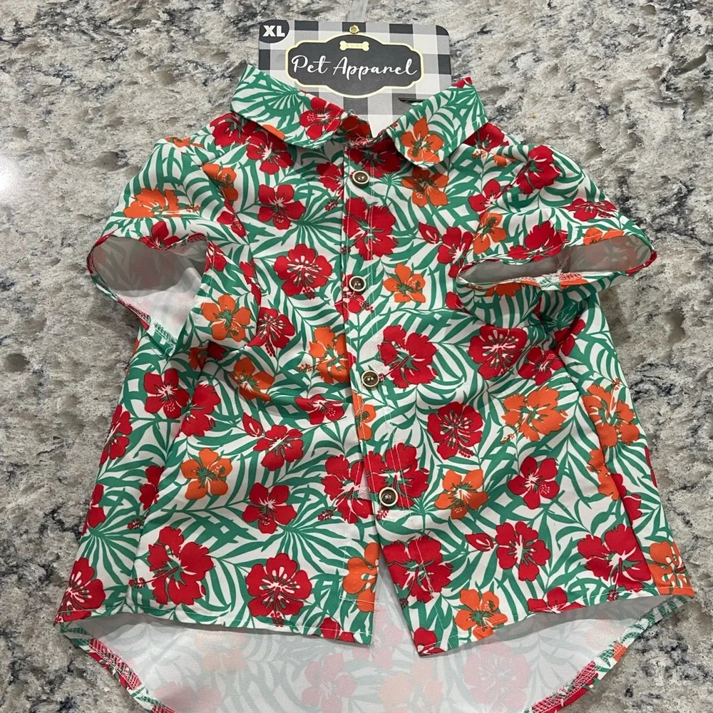 WOOF | Hawaiian dog Velcro shirt NWT XL - Picture 2 of 5